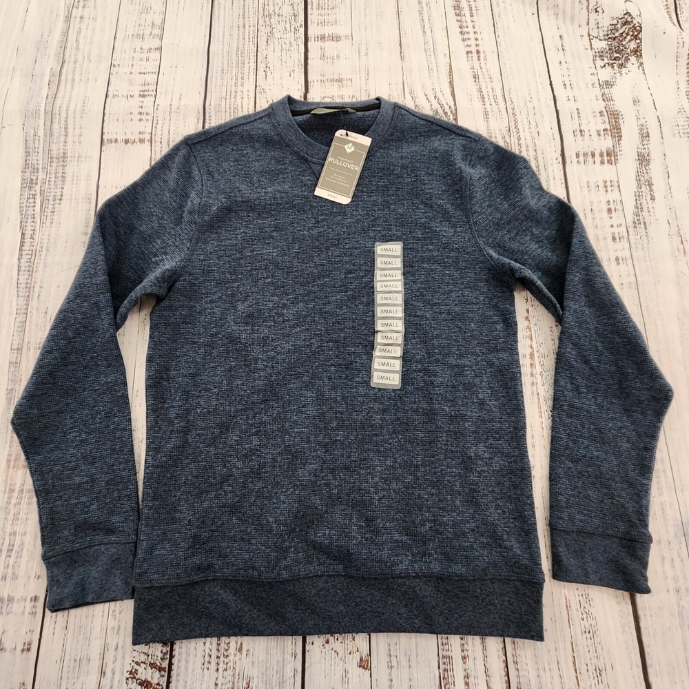 Member's Mark Blue Crew Neck Pullover Cotton Blend Sweater Men's S